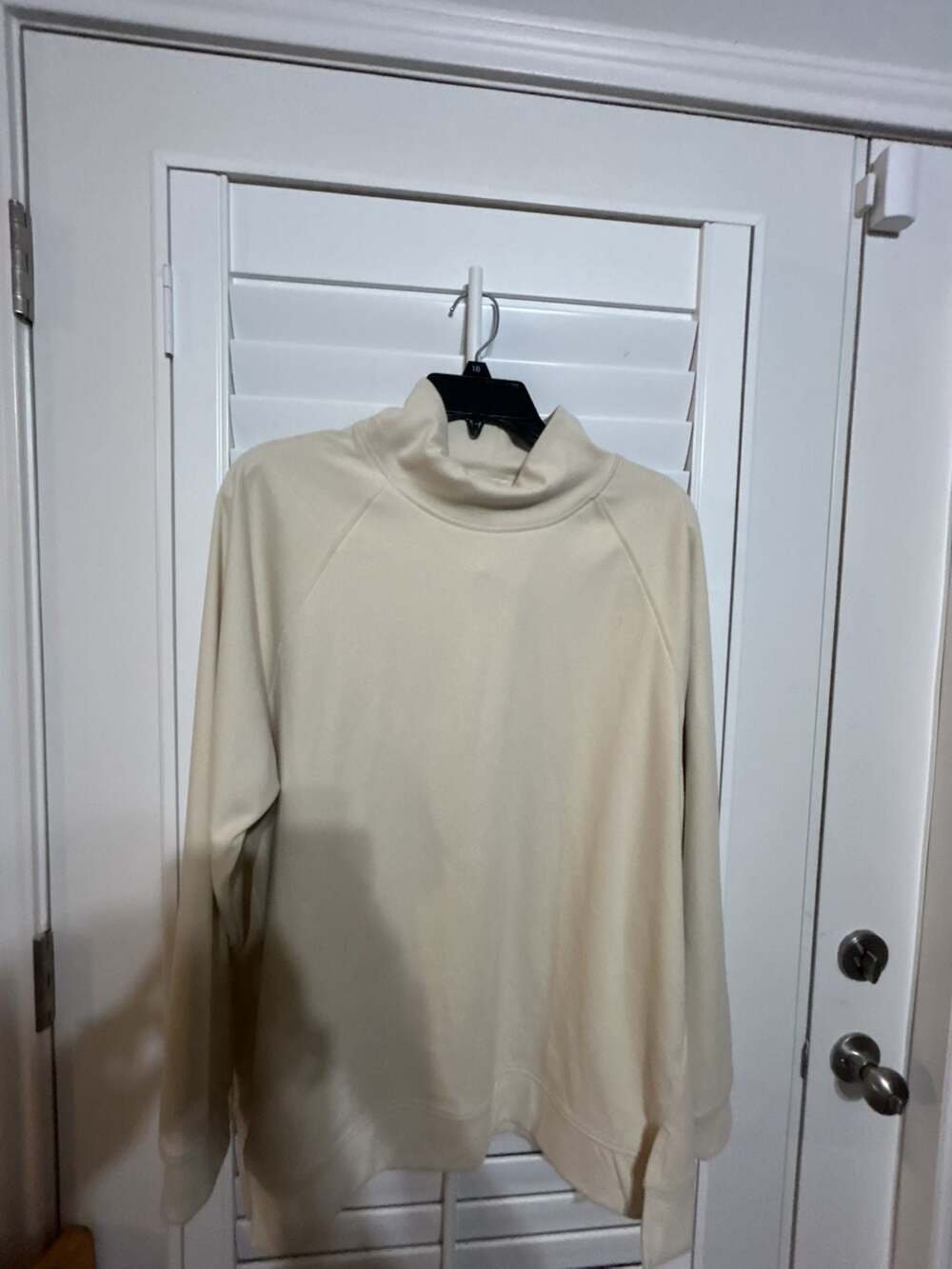 ebb & flow athleisure Cream Long Sleeve Mock Neck Pullover Sweatshirt - Picture 2 of 3